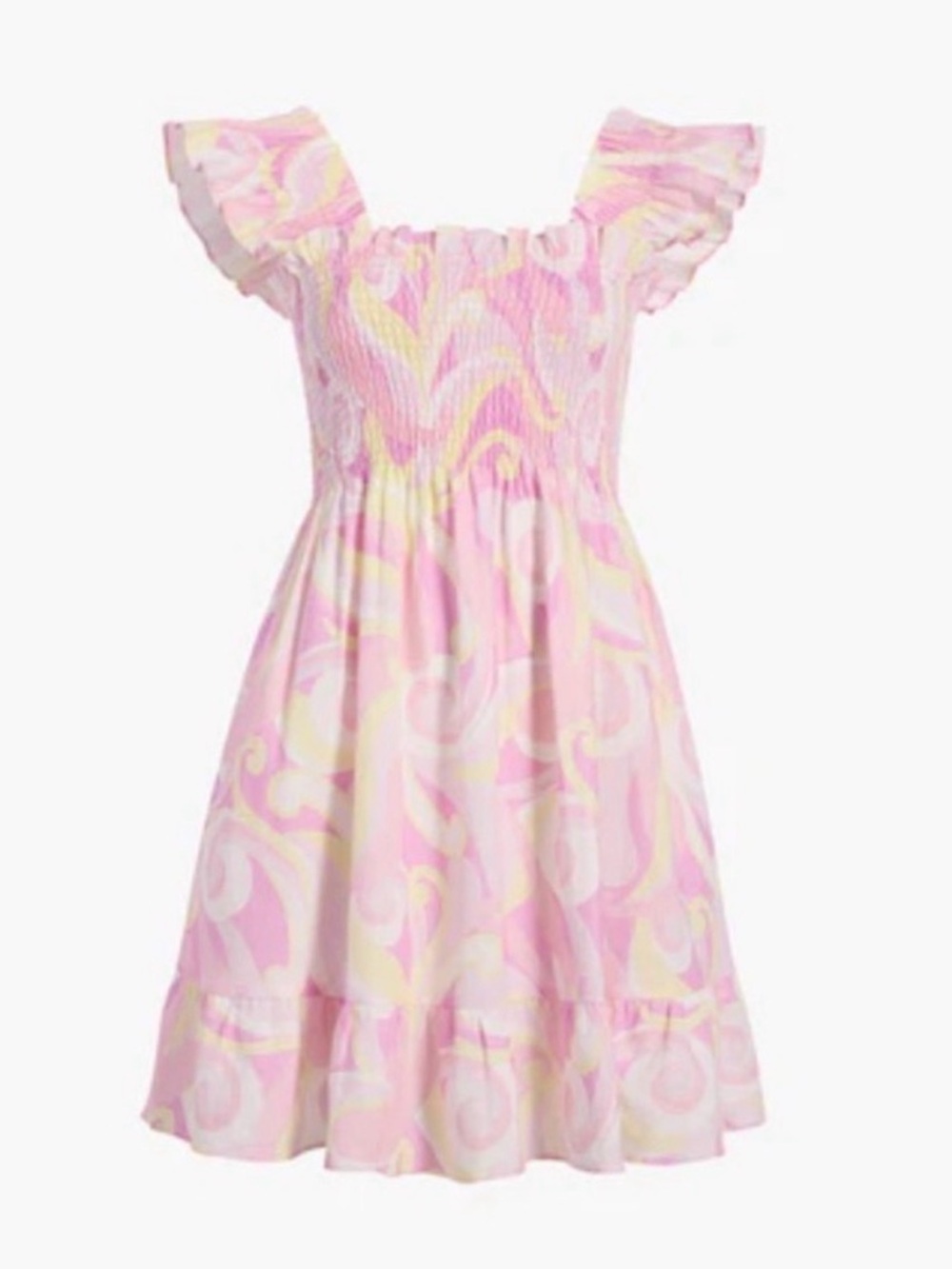 Hill House Elizabeth Nap Dress Linen Candy Kaleidoscope XXS